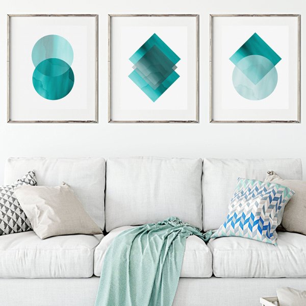 Бирюзовые постеры для интерьера