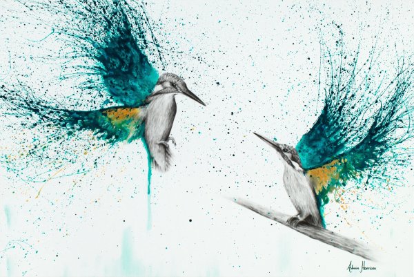 Абстракция в бирюзовых тонах