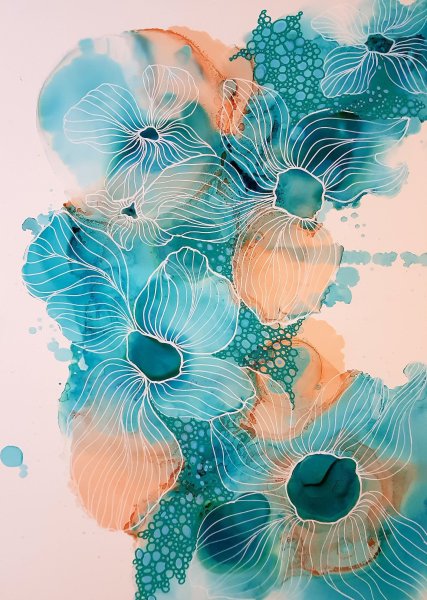 Абстракция в бирюзовых тонах