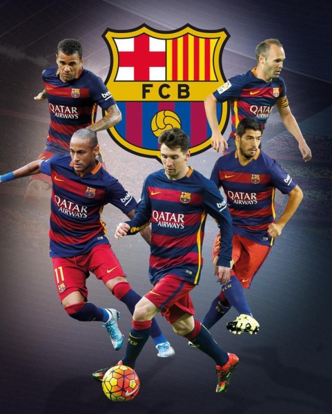 Лионель Месси Барселона коллаж