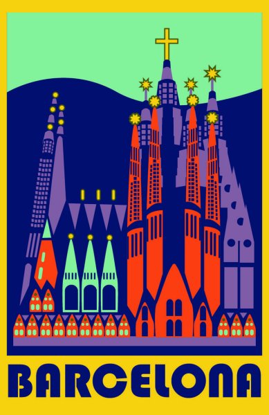 Barcelona Travel poster