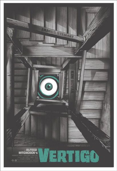 Альфред Хичкок головокружение Постер