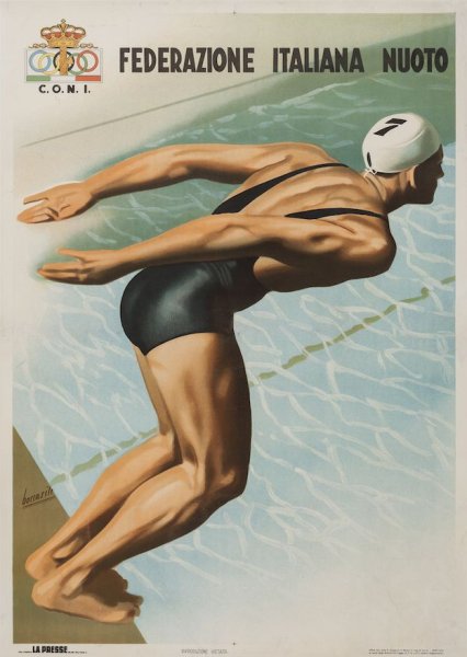 Плавание живопись