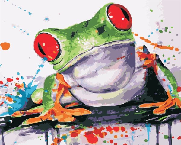 Лягушонок и водяная Лилия рисование