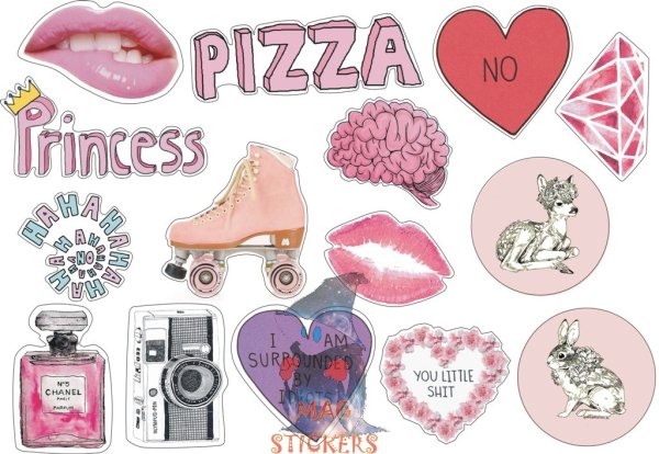 Эстетичные наклейки для распечатки