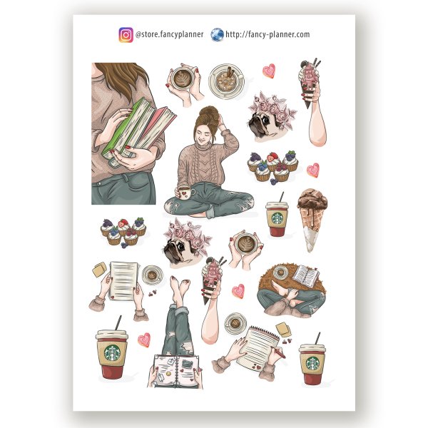 Стикеры для ежедневника печать