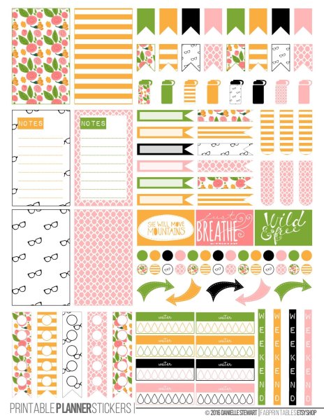 Наклейки для ежедневника