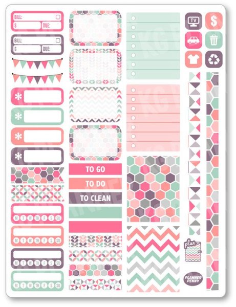 Маленькие наклейки для ежедневника