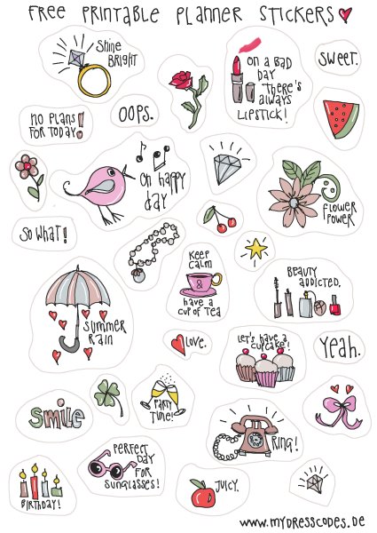 Стикеры для ежедневника