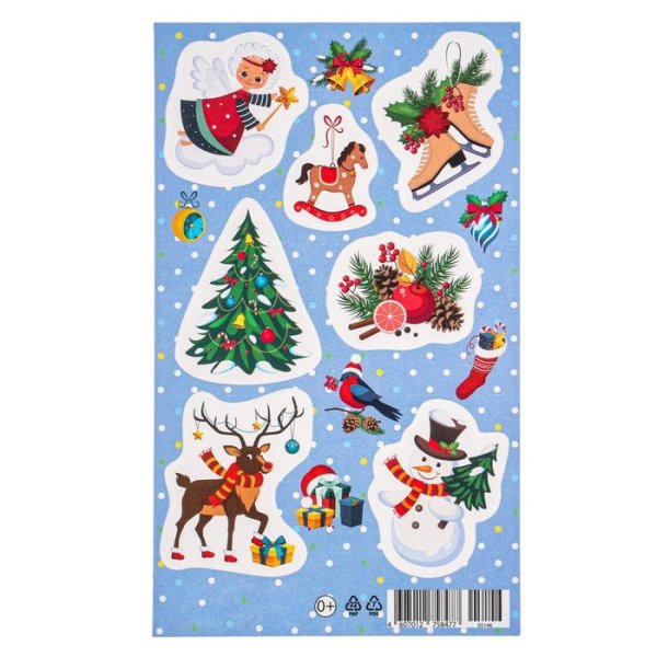 Новогодние наклейки для детей