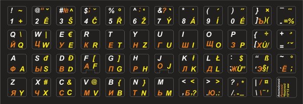 Руско английско коркйская клавитура