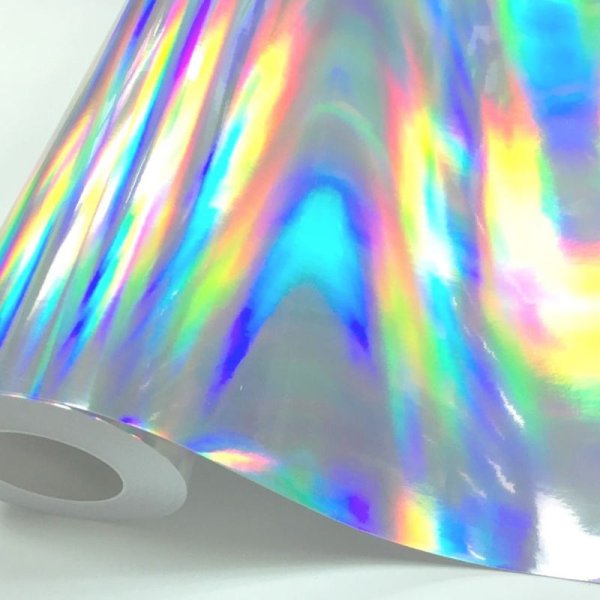 Голографическая пленка Rainbow Silver