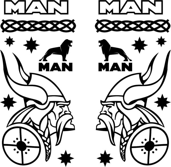 Наклейка man