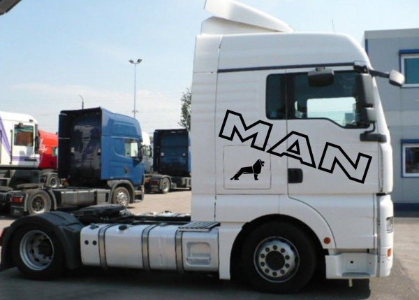 Наклейки на Грузовики на кабину ман f2000