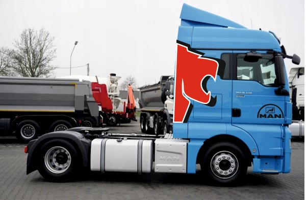 Наклейки на кабину ман ТГА