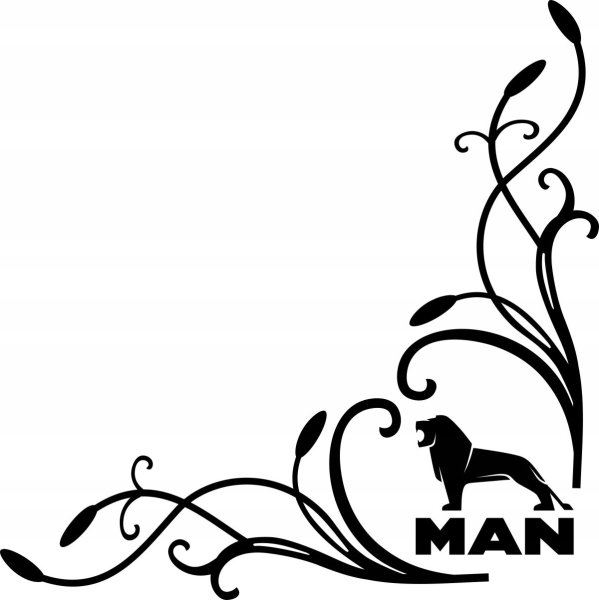 Наклейка ман на стекло