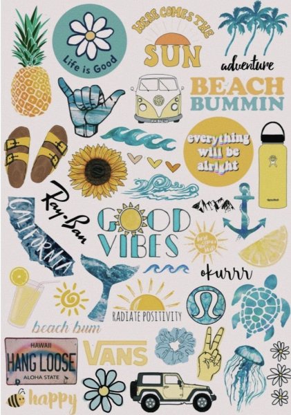 Эстетичные Стикеры для распечатки