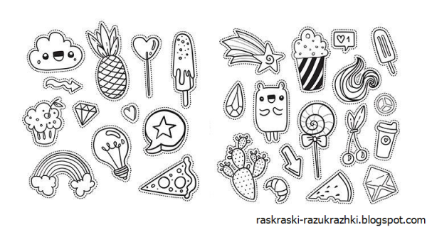 Раскраски Стикеры