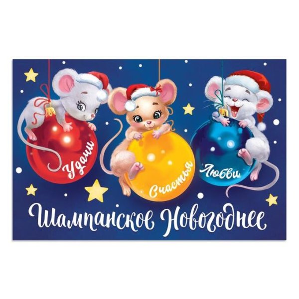 Этикетка новогоднего шампанского