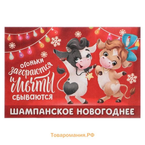 Новогоднее шампанское этикетка