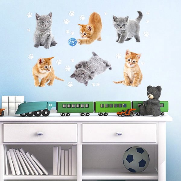 Интерьерные наклейки коты