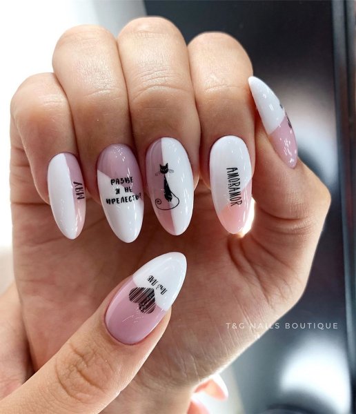 Ногти с надписями