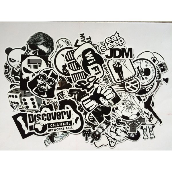 Стикеры черно белые