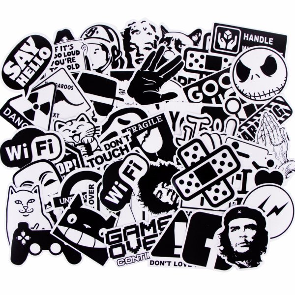 Черные наклейки