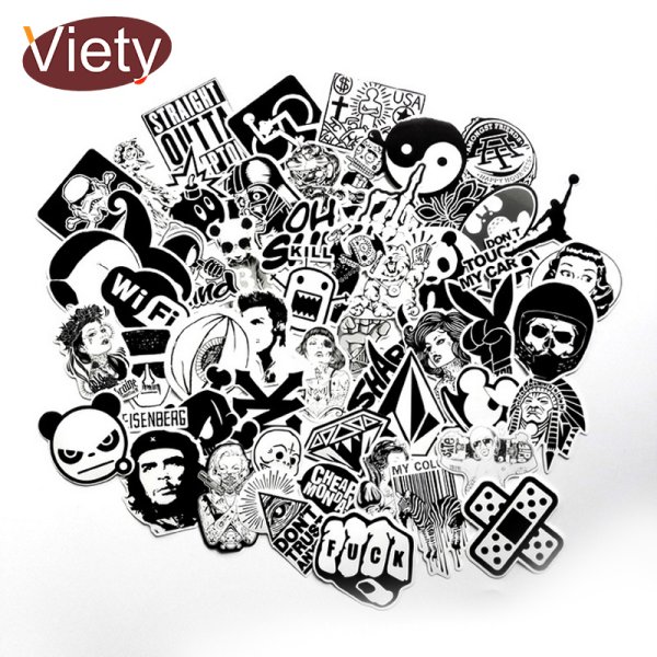 Стикеры черно белые