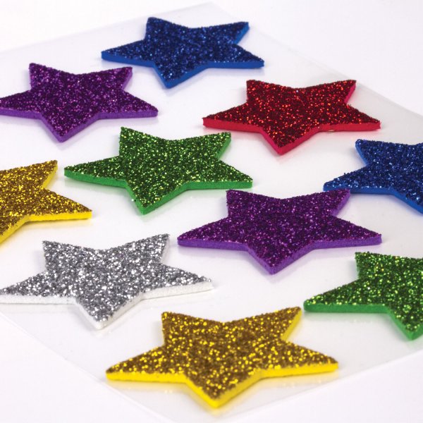 Наклейки пенные блестящие