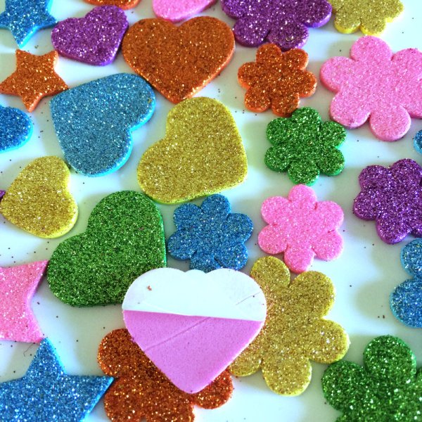 Наклейки с блестками