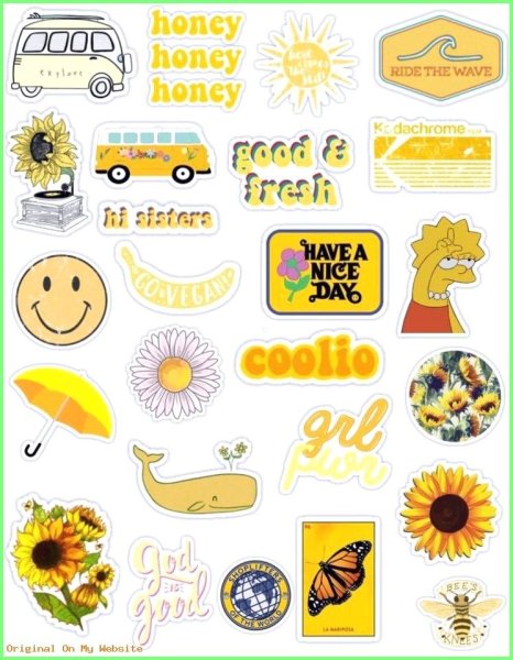 Наклейки для распечатки желтого цвета