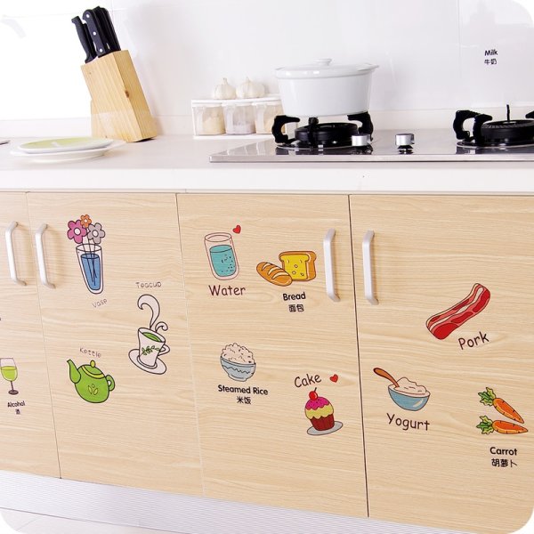 Наклейки на кухонные шкафчики