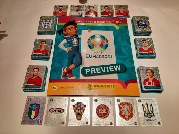 Наклейки Preview наклейки Panini Euro 2020