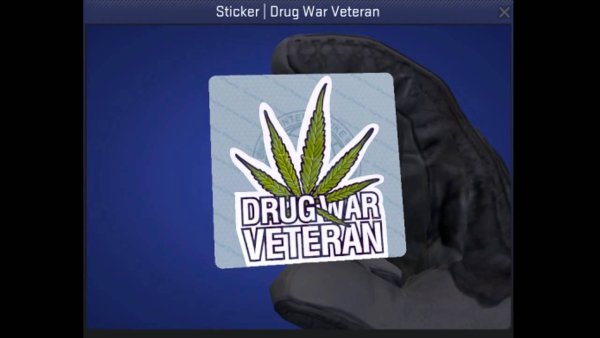 Наклейка ветеран нарковойн