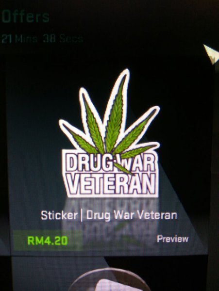 Наклейки КС го drug War veteran