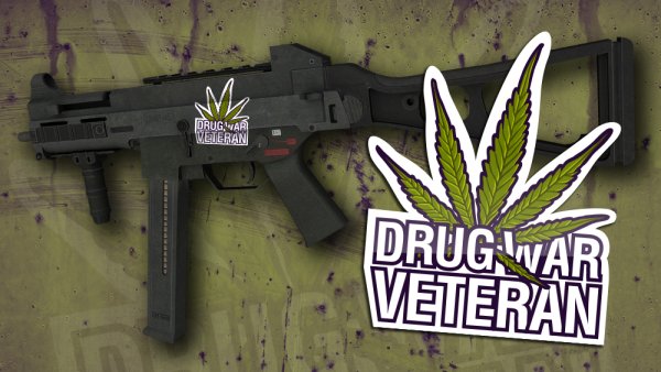 Наклейка ветеран нарковойн