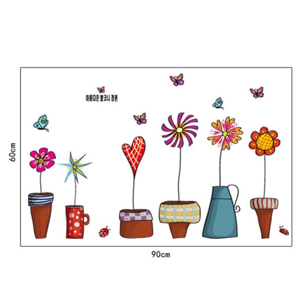 Наклейки на цветочные горшки