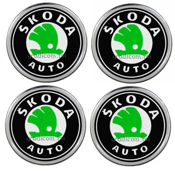 Наклейки на диски Skoda Steel сфера 60 мм