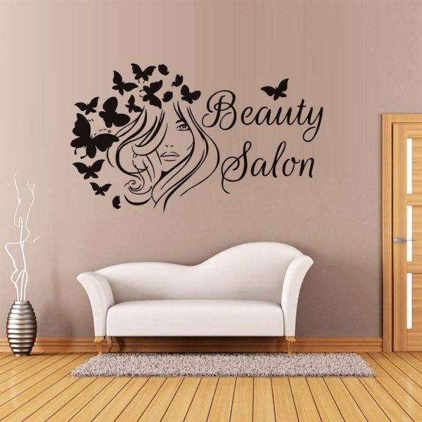 Трафарет на стену в салон красоты