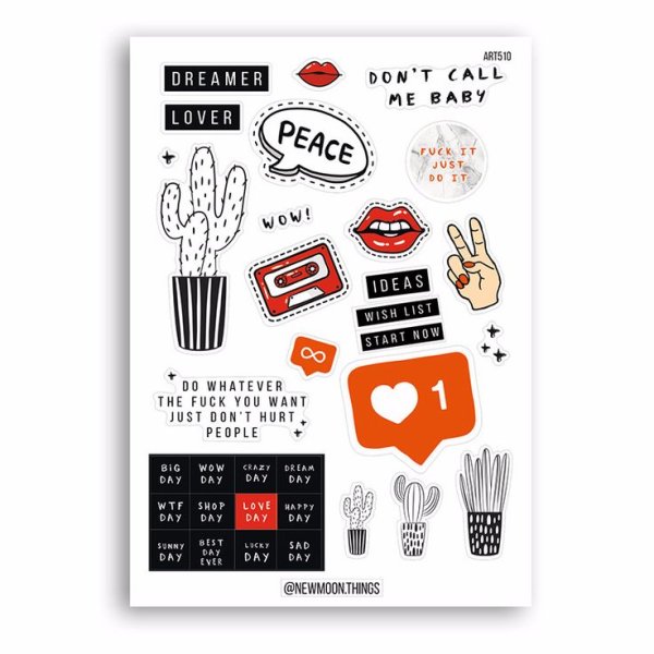 Наклейки для распечатки ежедневник