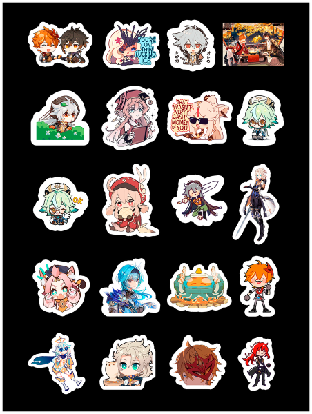 Наклейки Геншин ин пакт