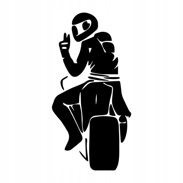 Силуэт мотоциклиста