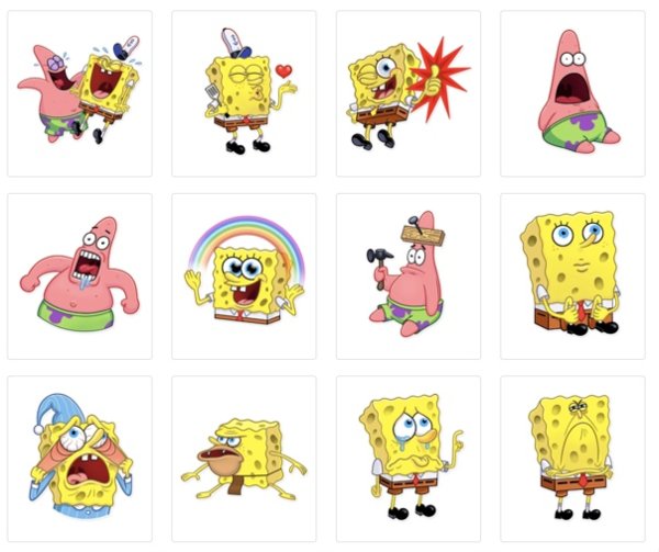 Стикеры Спанч Боб