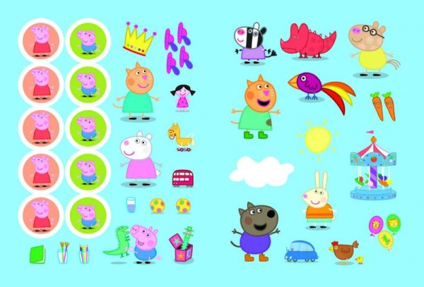 Свинка Пеппа 100 наклеек