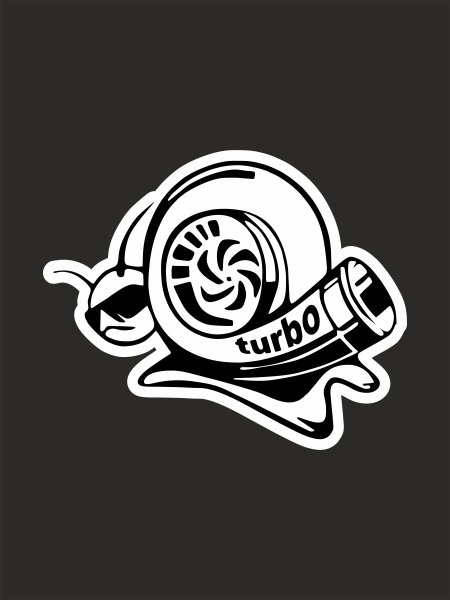 Турбо улитка наклейка на авто