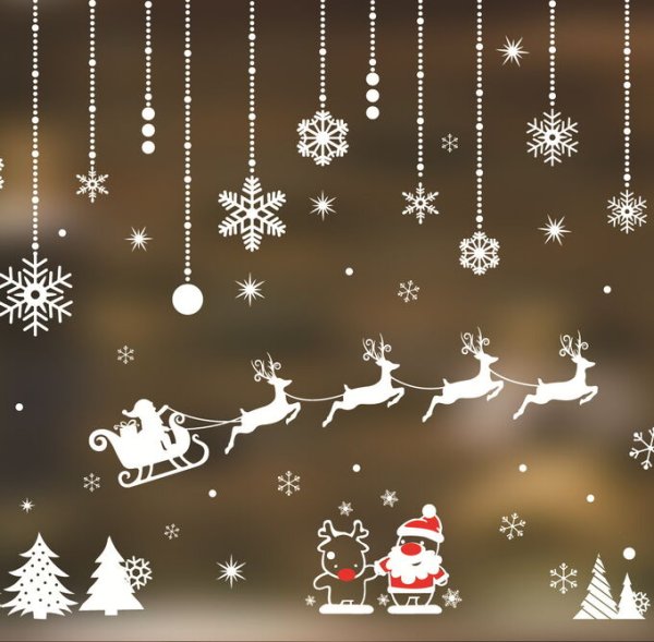 Новогоднее украшения на окна