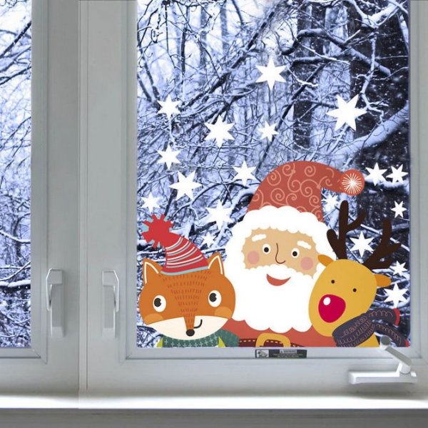 Наклейки на Кона новогодние