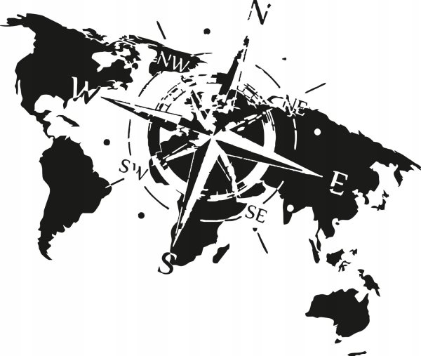 Наклейка на стену карта