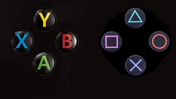 Кнопки Xbox и ps4